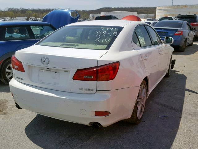 JTHBK262765013927 - 2006 LEXUS IS 250 WHITE photo 4