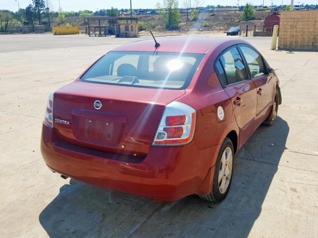 3N1AB61E28L658190 - 2008 NISSAN SENTRA 2.0 MAROON photo 4