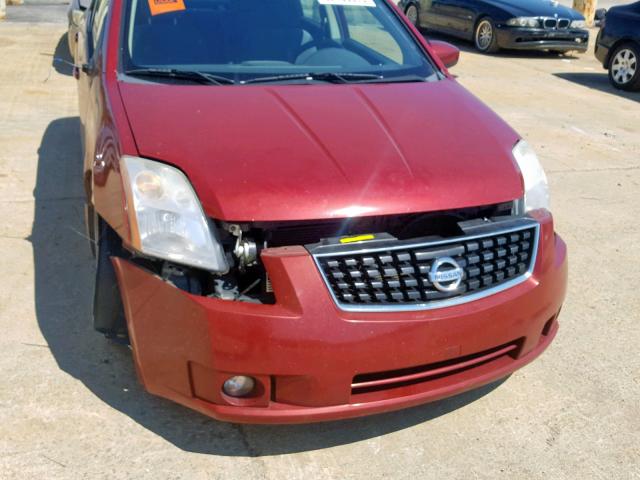 3N1AB61E28L658190 - 2008 NISSAN SENTRA 2.0 MAROON photo 9