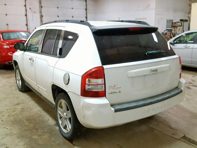 1J8FF47W77D584709 - 2007 JEEP COMPASS WHITE photo 3