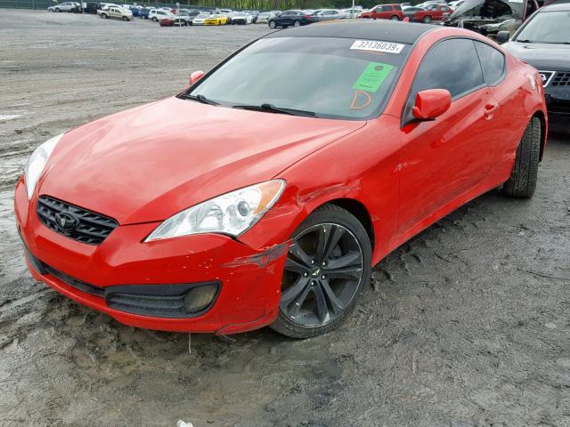 KMHHT6KD1CU076509 - 2012 HYUNDAI GENESIS CO RED photo 2