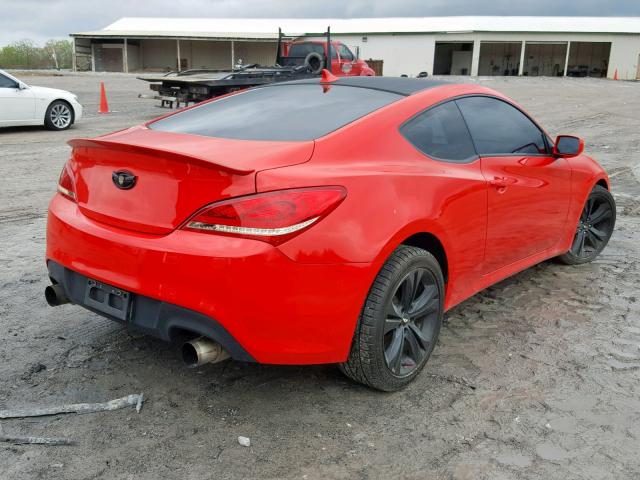 KMHHT6KD1CU076509 - 2012 HYUNDAI GENESIS CO RED photo 4