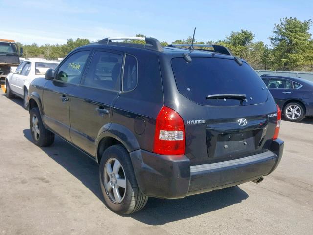 KM8JM12B15U075928 - 2005 HYUNDAI TUCSON GL BLACK photo 3