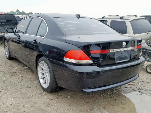 WBAGL634X2DP56919 - 2002 BMW 745 I BLACK photo 3