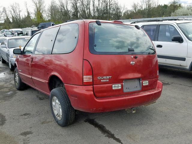 4N2DN11W4TD830518 - 1996 NISSAN QUEST XE RED photo 3