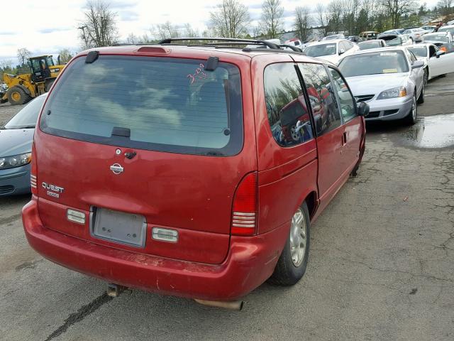 4N2DN11W4TD830518 - 1996 NISSAN QUEST XE RED photo 4