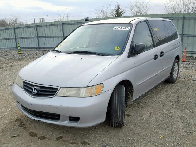 5FNRL18502B033363 - 2002 HONDA ODYSSEY LX SILVER photo 2