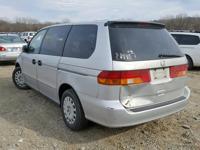 5FNRL18502B033363 - 2002 HONDA ODYSSEY LX SILVER photo 3