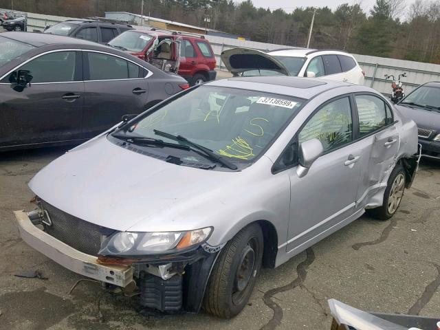 2HGFA16949H316143 - 2009 HONDA CIVIC EXL SILVER photo 2