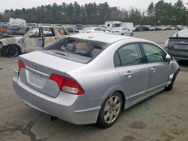 2HGFA16949H316143 - 2009 HONDA CIVIC EXL SILVER photo 4