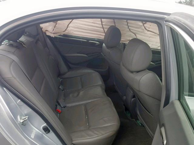 2HGFA16949H316143 - 2009 HONDA CIVIC EXL SILVER photo 6