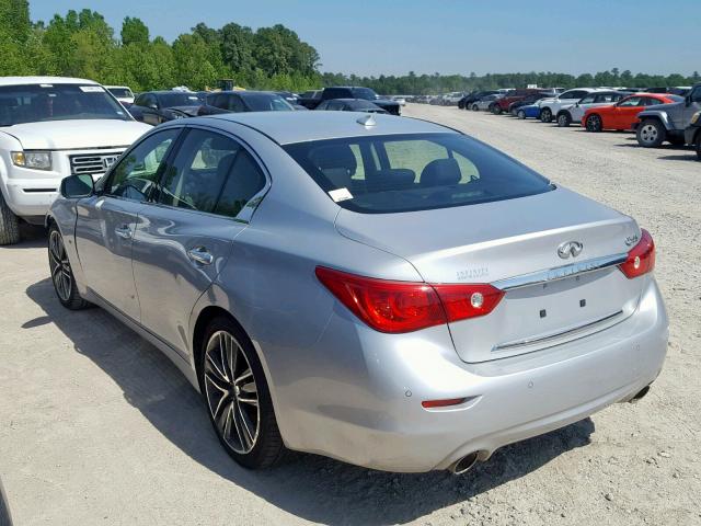 JN1BV7AP8EM674236 - 2014 INFINITI Q50 BASE SILVER photo 3