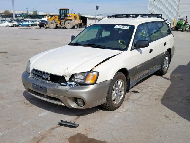 4S3BH675X37607010 - 2003 SUBARU LEGACY OUT WHITE photo 2