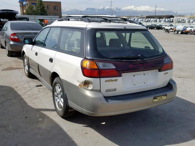 4S3BH675X37607010 - 2003 SUBARU LEGACY OUT WHITE photo 3