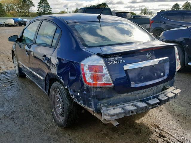 3N1AB6AP4CL642874 - 2012 NISSAN SENTRA 2.0 BLUE photo 3