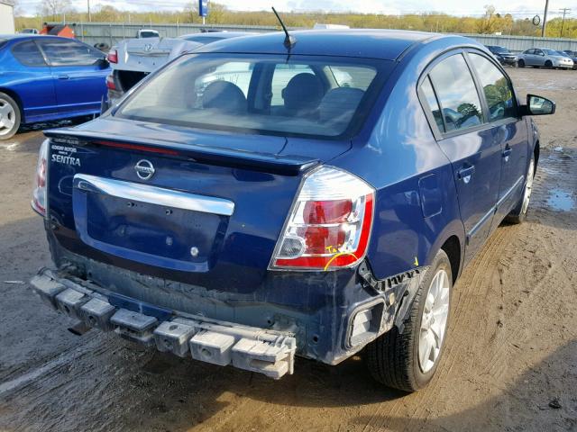 3N1AB6AP4CL642874 - 2012 NISSAN SENTRA 2.0 BLUE photo 4