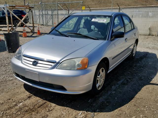 2HGES15192H540101 - 2002 HONDA CIVIC DX SILVER photo 2