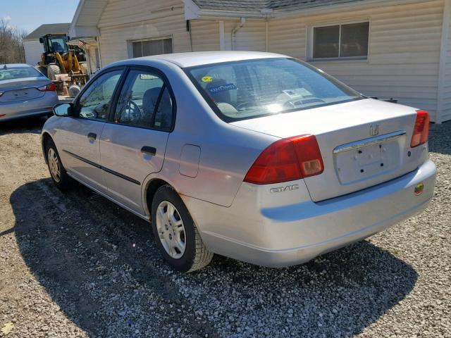 2HGES15192H540101 - 2002 HONDA CIVIC DX SILVER photo 3