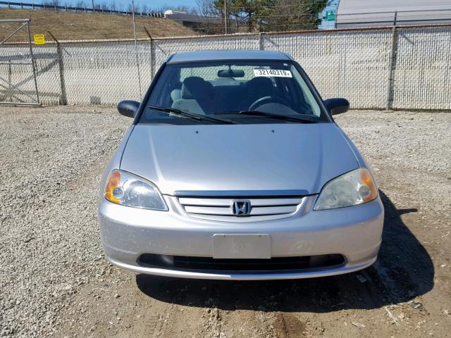 2HGES15192H540101 - 2002 HONDA CIVIC DX SILVER photo 9