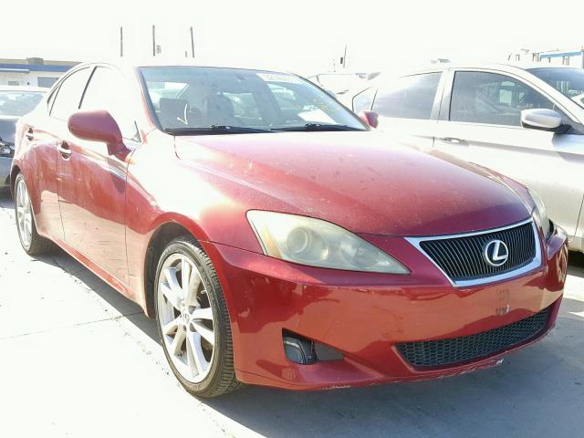 JTHBK262765022918 - 2006 LEXUS IS 250 BURGUNDY photo 1