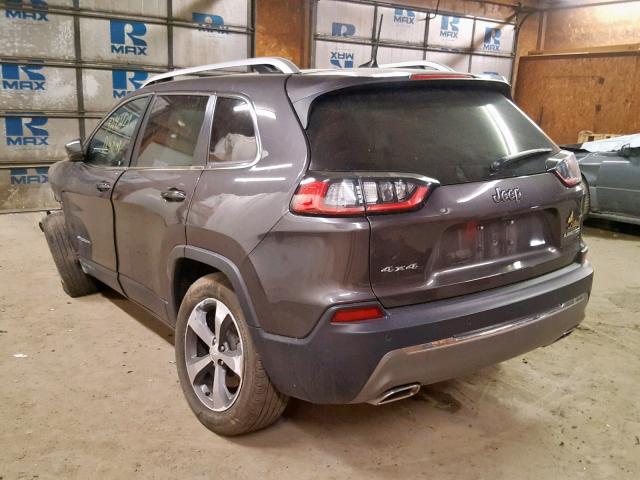 1C4PJMDX6KD135067 - 2019 JEEP CHEROKEE L GRAY photo 3