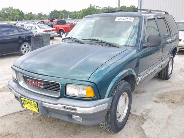 1GKCS13W3V2539807 - 1997 GMC JIMMY GREEN photo 2