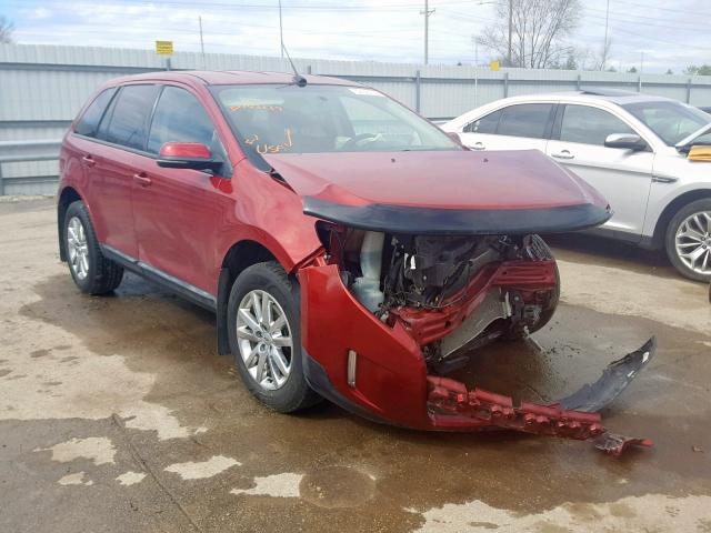 2FMDK4JC0DBB20571 - 2013 FORD EDGE SEL RED photo 1