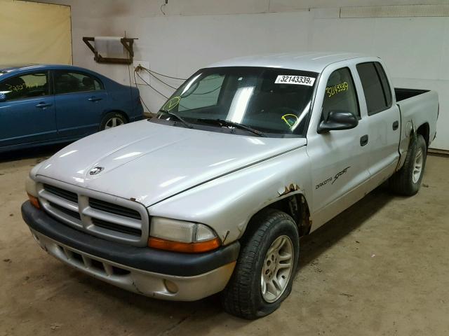 1B7GL2AX41S127112 - 2001 DODGE DAKOTA QUA SILVER photo 2