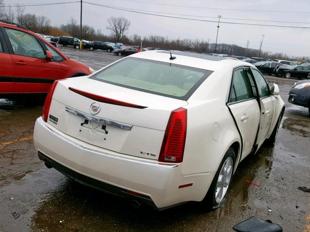 1G6DR57VX80192774 - 2008 CADILLAC CTS HI FEA WHITE photo 4