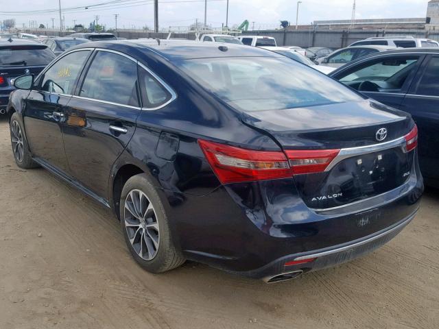 4T1BK1EB6GU211625 - 2016 TOYOTA AVALON XLE BLACK photo 3