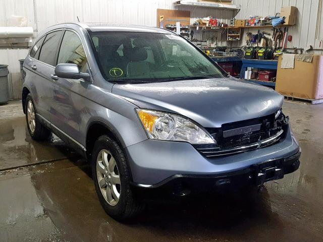 JHLRE48758C055123 - 2008 HONDA CR-V EXL BLUE photo 1