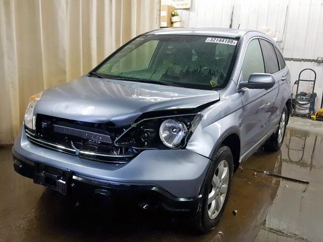 JHLRE48758C055123 - 2008 HONDA CR-V EXL BLUE photo 2