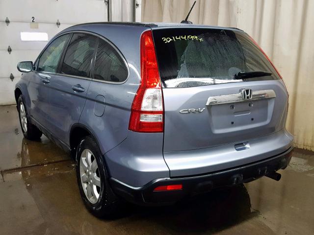 JHLRE48758C055123 - 2008 HONDA CR-V EXL BLUE photo 3