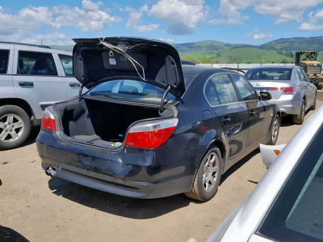 WBANA53574B172525 - 2004 BMW 525 I BLACK photo 4