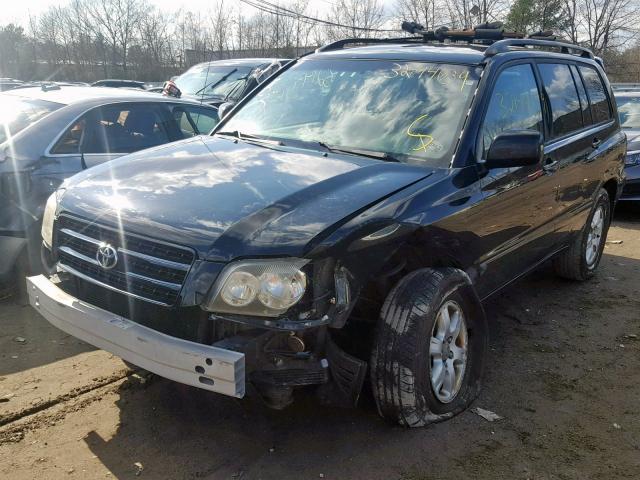 JTEHF21A320056579 - 2002 TOYOTA HIGHLANDER BLACK photo 2