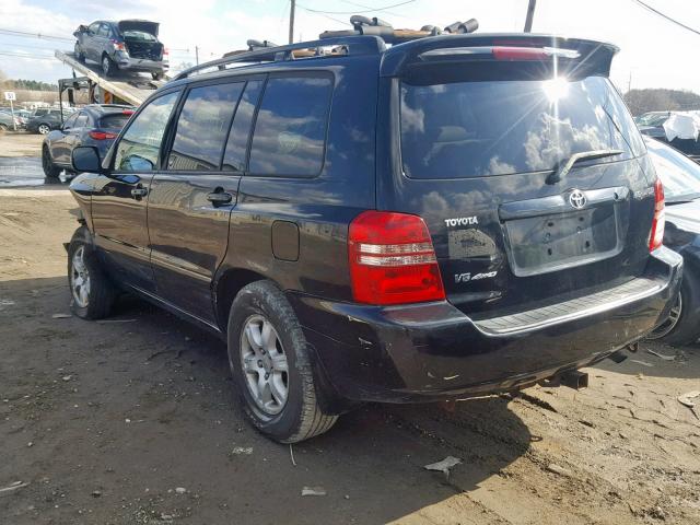 JTEHF21A320056579 - 2002 TOYOTA HIGHLANDER BLACK photo 3