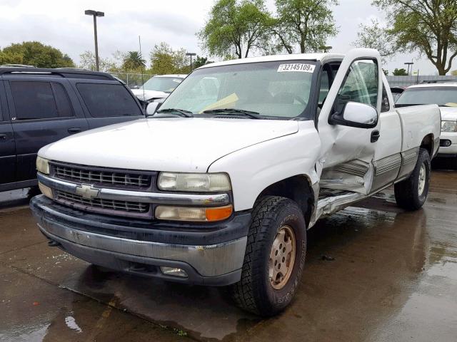 2GCEK19T0X1272176 - 1999 CHEVROLET SILVERADO WHITE photo 2