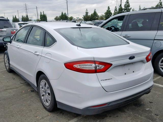 3FA6P0G76ER272025 - 2014 FORD FUSION S WHITE photo 3