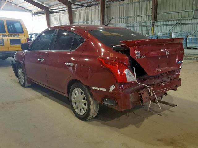 3N1CN7AP9FL885638 - 2015 NISSAN VERSA S MAROON photo 3