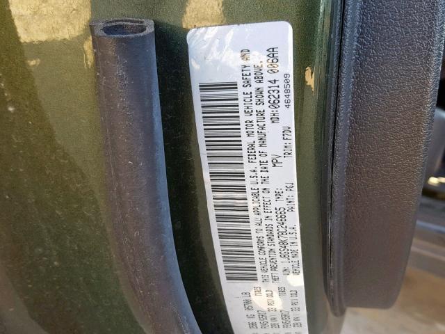 1J8GS48K78C246665 - 2008 JEEP GRAND CHER GREEN photo 10