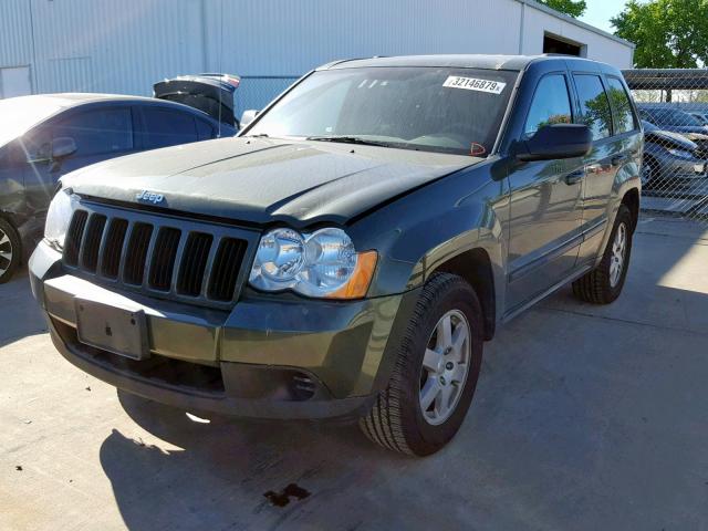 1J8GS48K78C246665 - 2008 JEEP GRAND CHER GREEN photo 2