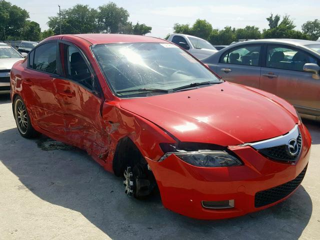 JM1BK12F581785132 - 2008 MAZDA 3 I RED photo 1