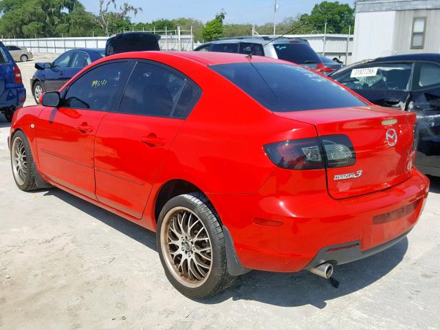 JM1BK12F581785132 - 2008 MAZDA 3 I RED photo 3