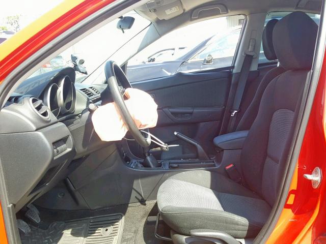 JM1BK12F581785132 - 2008 MAZDA 3 I RED photo 5