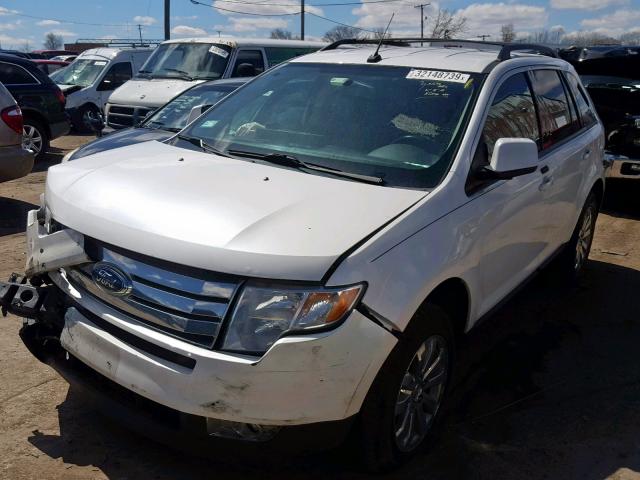 2FMDK3JC3ABB07996 - 2010 FORD EDGE SEL WHITE photo 2