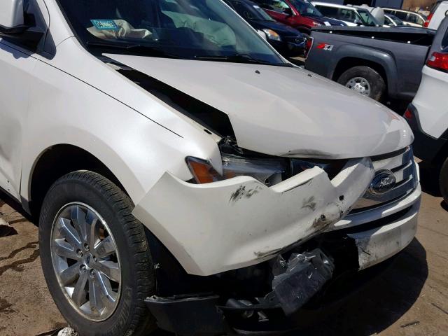 2FMDK3JC3ABB07996 - 2010 FORD EDGE SEL WHITE photo 9