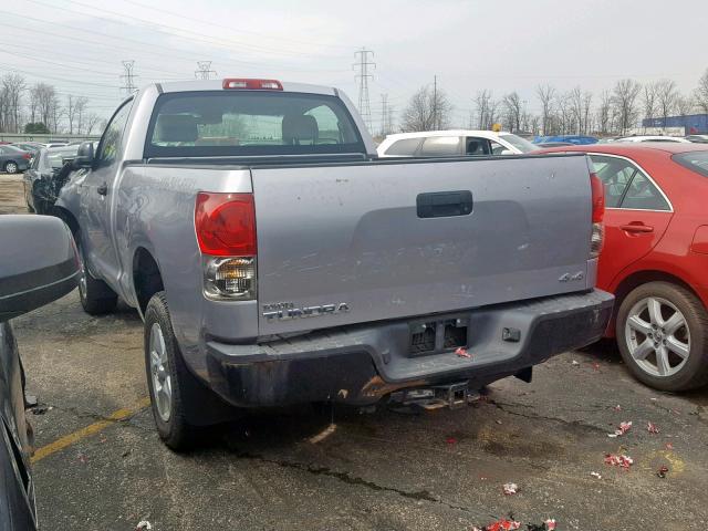 5TFKV52117X001169 - 2007 TOYOTA TUNDRA SILVER photo 3