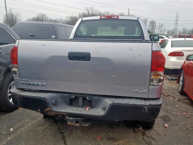 5TFKV52117X001169 - 2007 TOYOTA TUNDRA SILVER photo 6