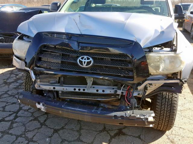 5TFKV52117X001169 - 2007 TOYOTA TUNDRA SILVER photo 7