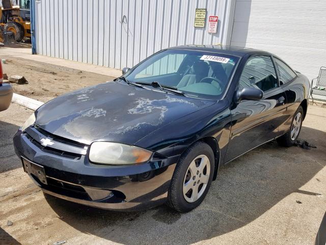 1G1JF12F447316937 - 2004 CHEVROLET CAVALIER L BLACK photo 2